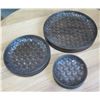 Image 1 : Qty 3 Ethnicraft Dark Brown Tampa Boards 6-12" Diameter
