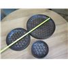 Image 2 : Qty 3 Ethnicraft Dark Brown Tampa Boards 6-12" Diameter