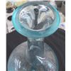 Image 2 : BM Tall 'Thick' Blown Glass Vase w/ Long Neck, Approx. 13" Dia, 18.5"H (bottom not completely flat)