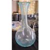 Image 1 : BM Tall 'Thick' Blown Glass Vase w/ Long Neck, Approx. 10" Dia, 12"H (bottom is not perfectly flat)