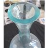 Image 2 : BM Tall 'Thick' Blown Glass Vase w/ Long Neck, Approx. 10" Dia, 12"H (bottom is not perfectly flat)