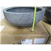 Image 9 : Qty 3 Rejuvenation Planters Dell Low Bowl Wide Laterite Gray E3104, 17.5"D x 7.5"H