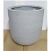 Image 1 : Rejuvenation Planter Dell Med Round Rough Cement Gray E4315, 15.5"D x 17"H
