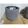 Image 2 : Qty 2 Rejuvenation Planters Dell Small Round Laterite Gray 12.5"D x 11.5"H