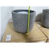 Image 7 : Qty 2 Rejuvenation Planters Dell Small Round Laterite Gray 12.5"D x 11.5"H