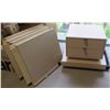 Image 1 : Square Night Table w/ 2 Drawers 18"x18"x19"H & Misc Unassembled Panels
