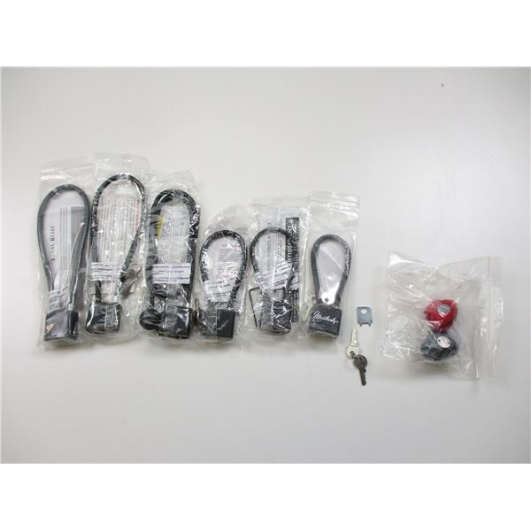 ASSORTED CABLE LOCKS ETC