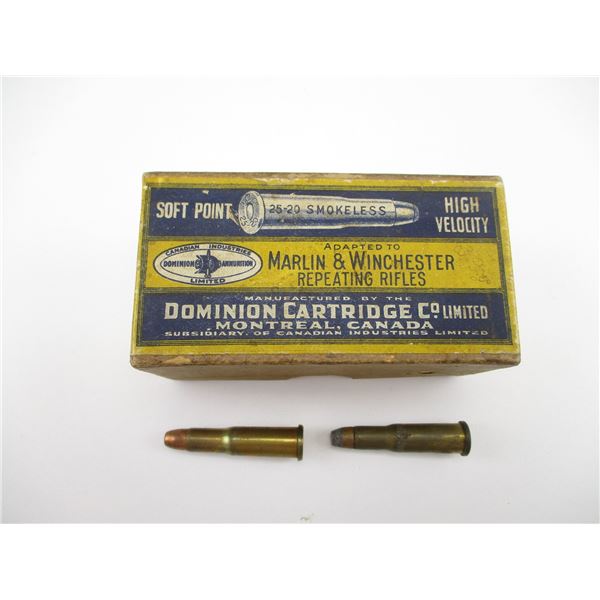 COLLECTIBLE DOMINION .25-20 AMMO
