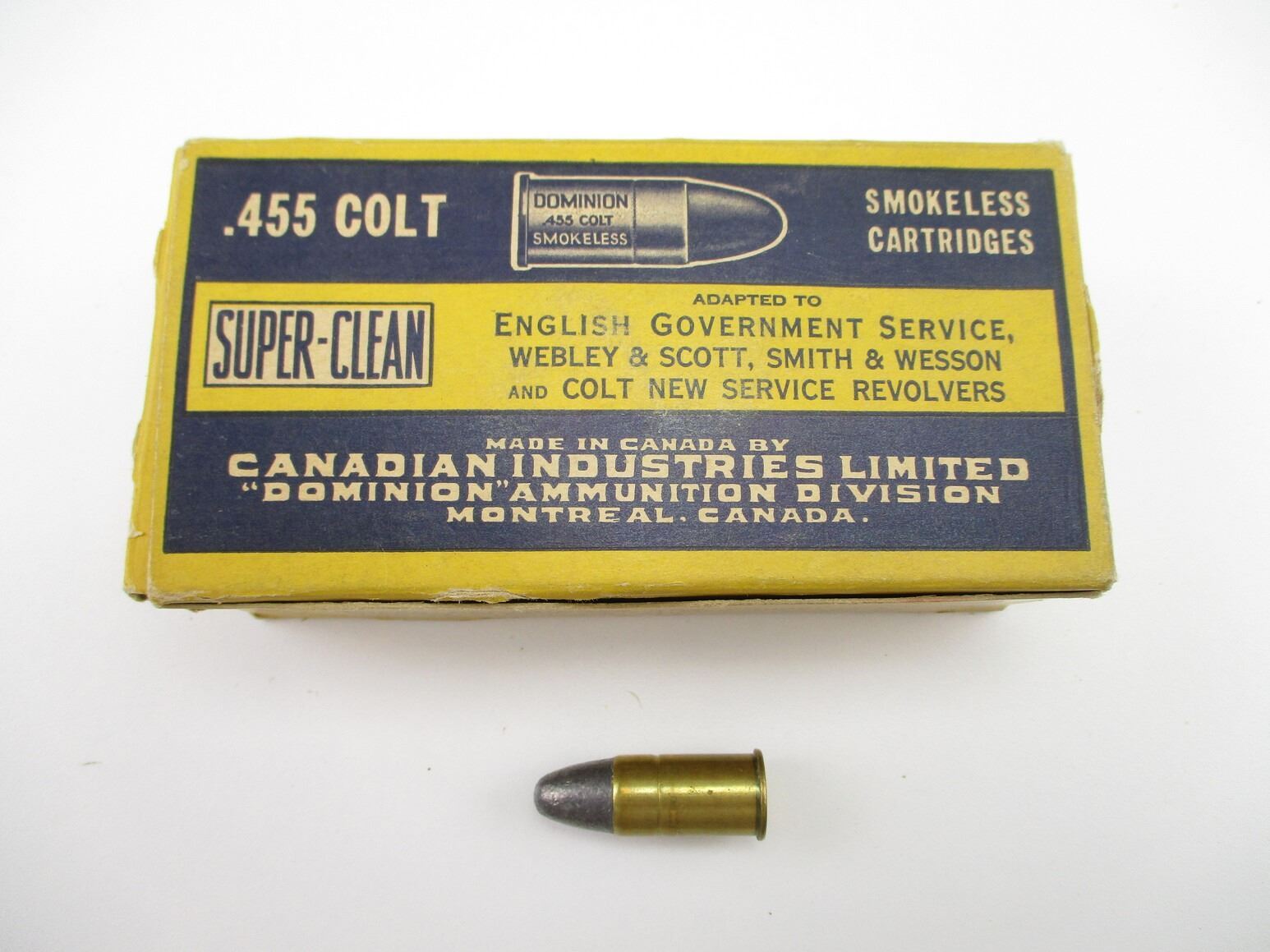 COLLECTIBLE CIL DOMINION .455 COLT AMMO