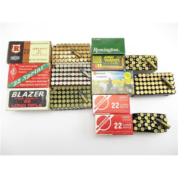 COLLECTIBLE 22 LR AMMO, ASSORTED BRANDS