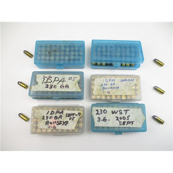 RELOADED .45 AUTO AMMO