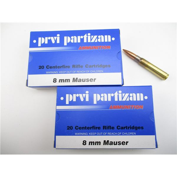PPU 8MM MAUSER AMMO