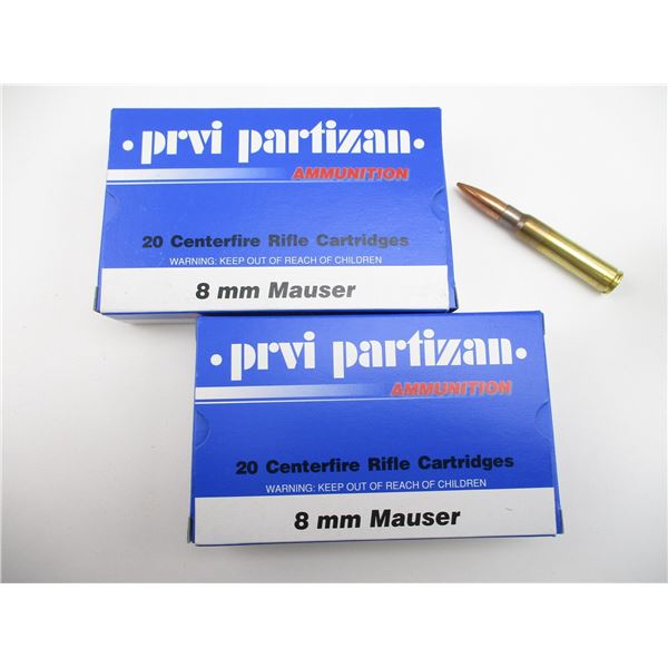 PPU 8MM MAUSER AMMO