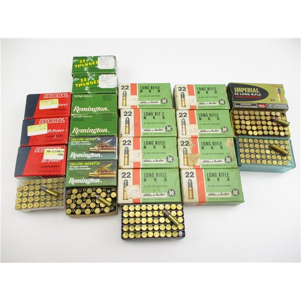 ASSORTED .22 LONG RIFLE AMMO