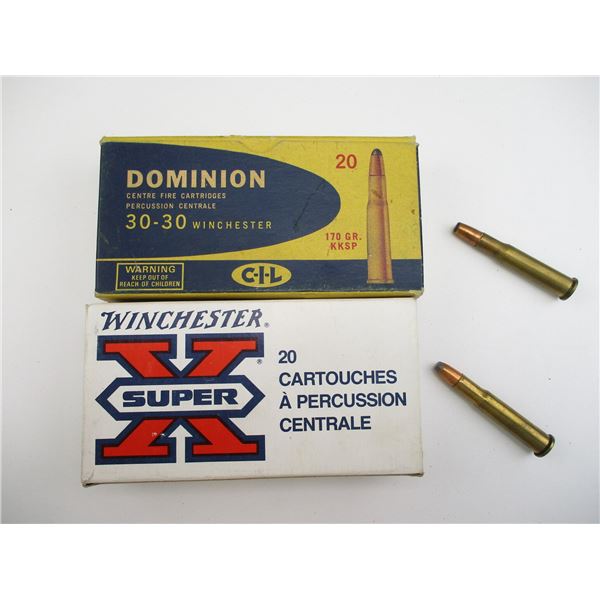 ASSORTED .30-30 WIN AMMO