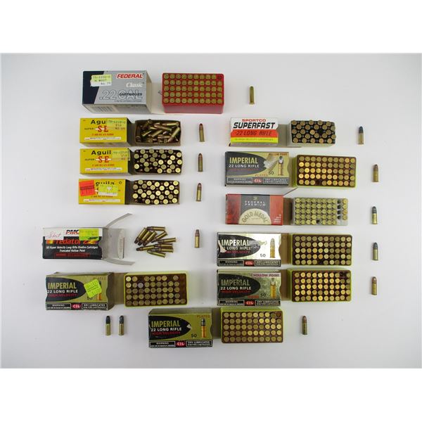ASSORTED .22 LONG RIFLE AMMO LOT