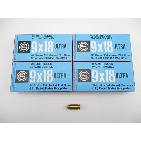 GECO 9X18 ULTRA AMMO LOT