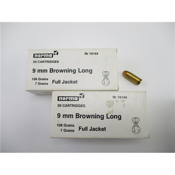 NORMA 9MM BROWNING AMMO