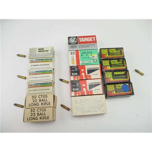 ASSORTED .22 LONG RIFLE AMMO