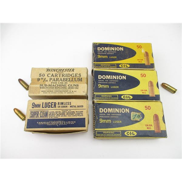 ASSORTED 9MM LUGER AMMO