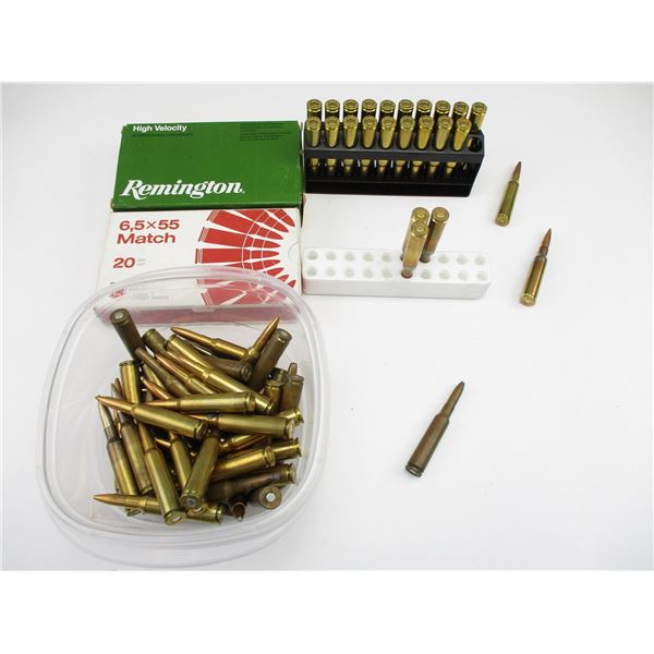 ASSORTED 6.5X55 SWISS AMMO