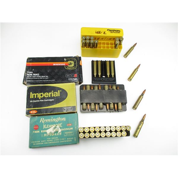 ASSORTED 7MM REM MAG AMMO