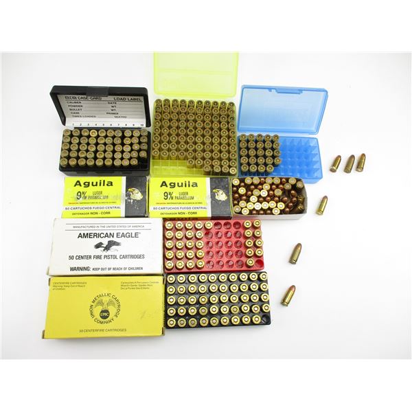 ASSORTED 9MM LUGER AMMO