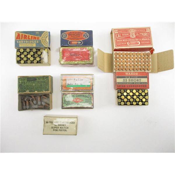 ASSORTED .22 SHORT AMMO