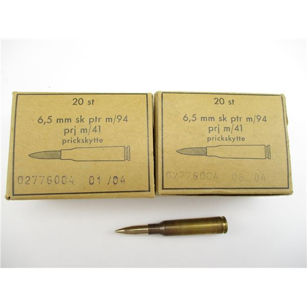 MILITARY 6.5X55 SWEDISH AMMO