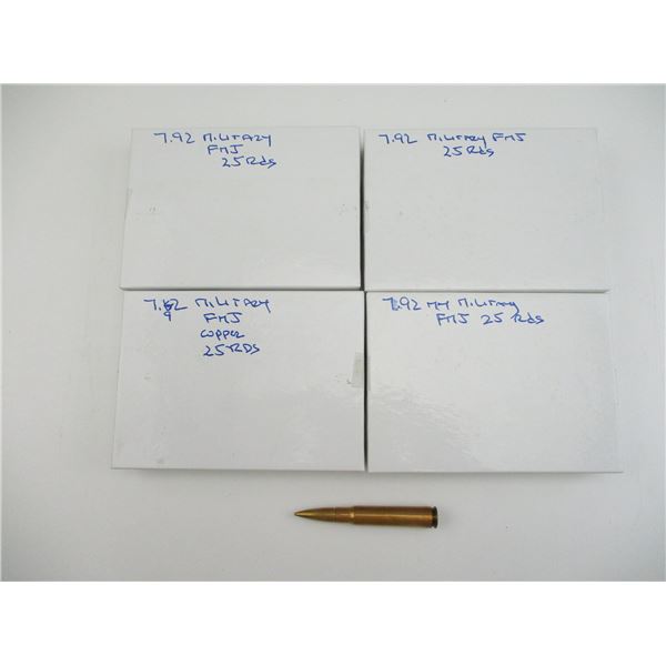 MILITARY 8MM MAUSER AMMO LOT
