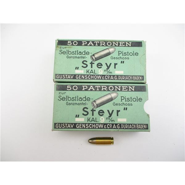 MILITARY GECO 9MM STEYR AMMO LOT