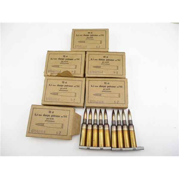 MILITARY 6.5X55 SWEDISH AMMO LOT