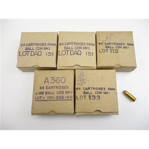 MILITARY CDN 9MM LUGER AMMO LOT