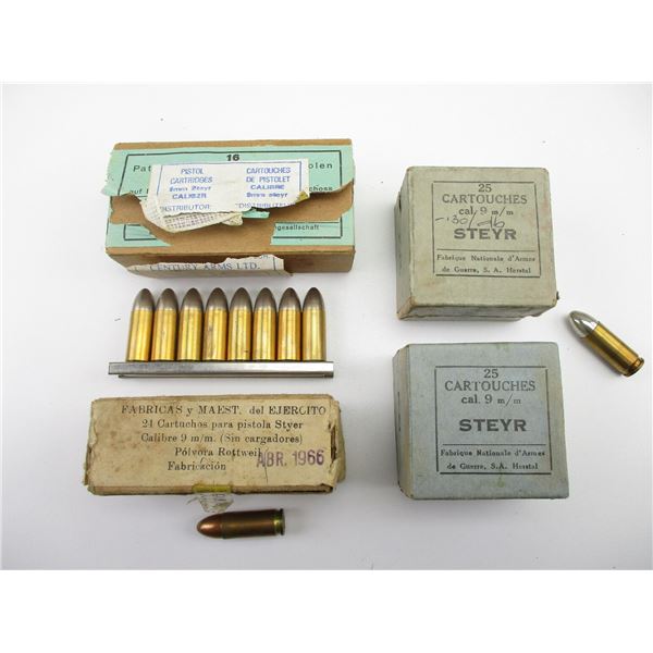 MILITARY ASSORTED 9MM STEYR AMMO