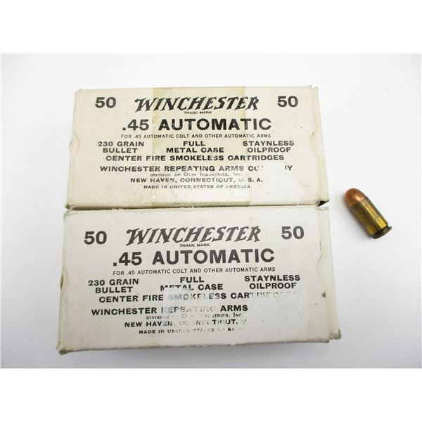 MILITARY WRA .45 AUTO AMMO