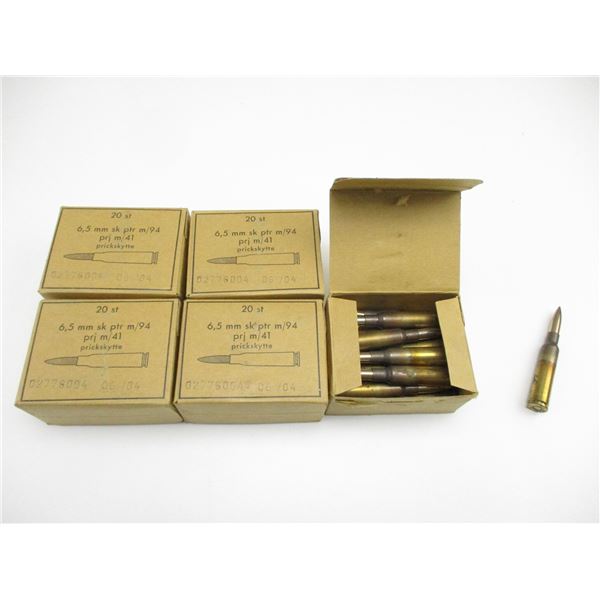 MILITARY SWEDISH 6.5X55MM AMMO