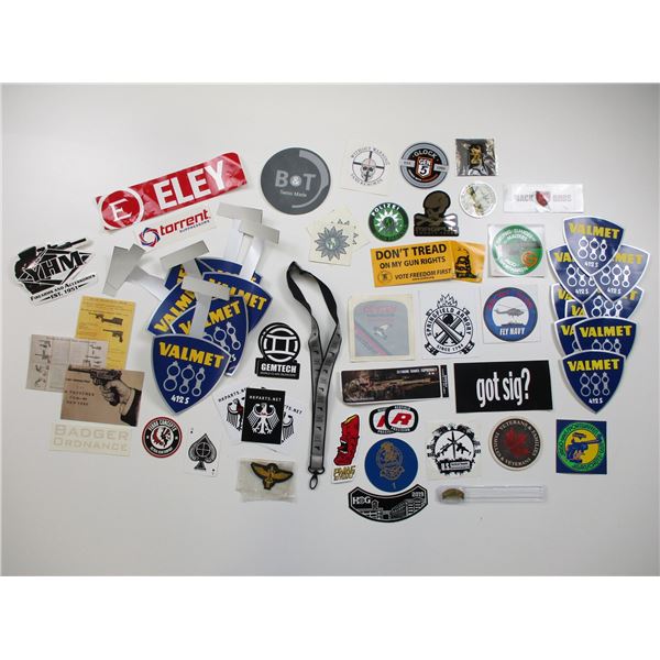 ASSORTED SHOOTING STICKERS, ETC. LOT