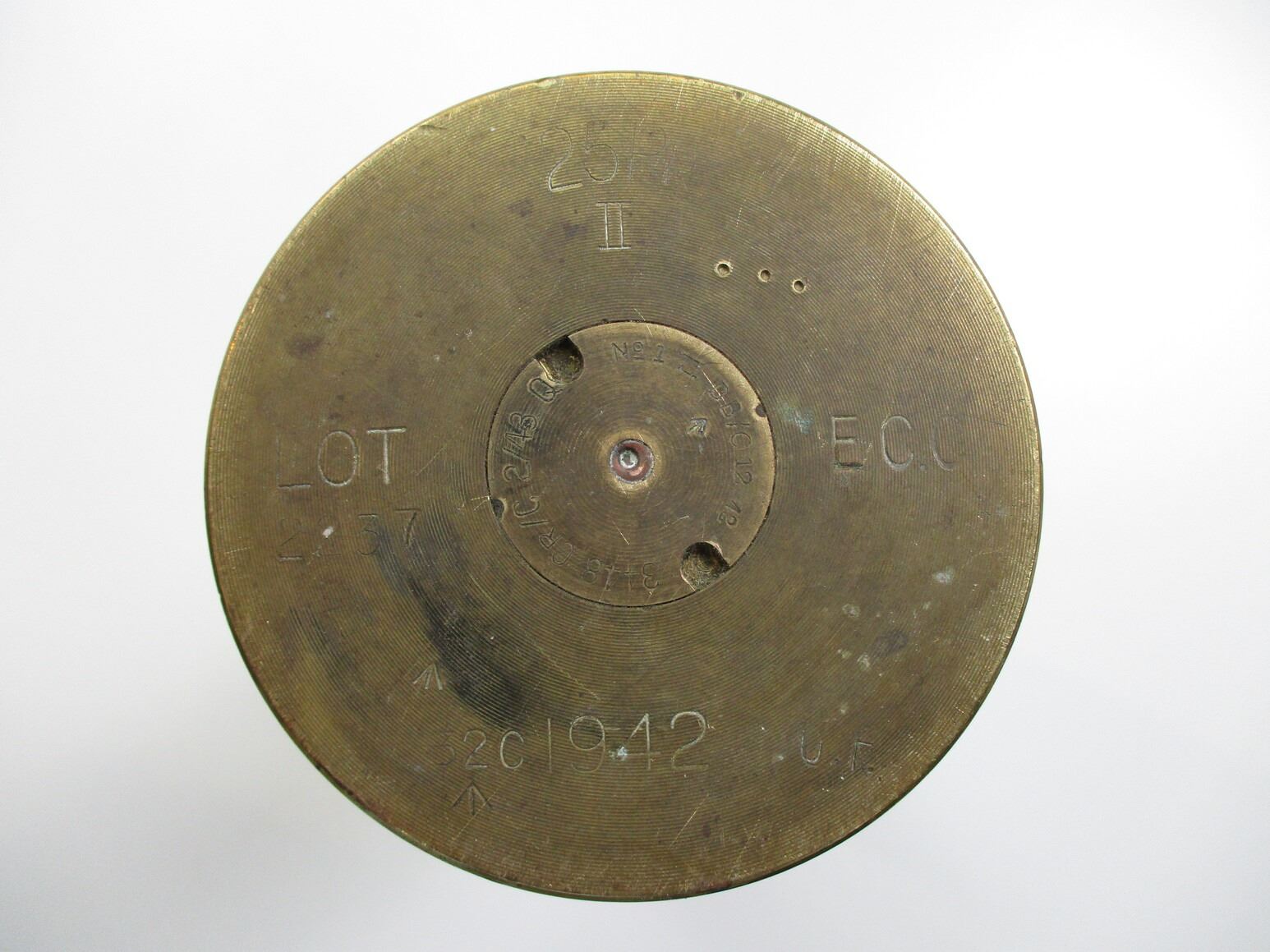 WWII BRITISH MILITARY 25-PDR SHELL CASING