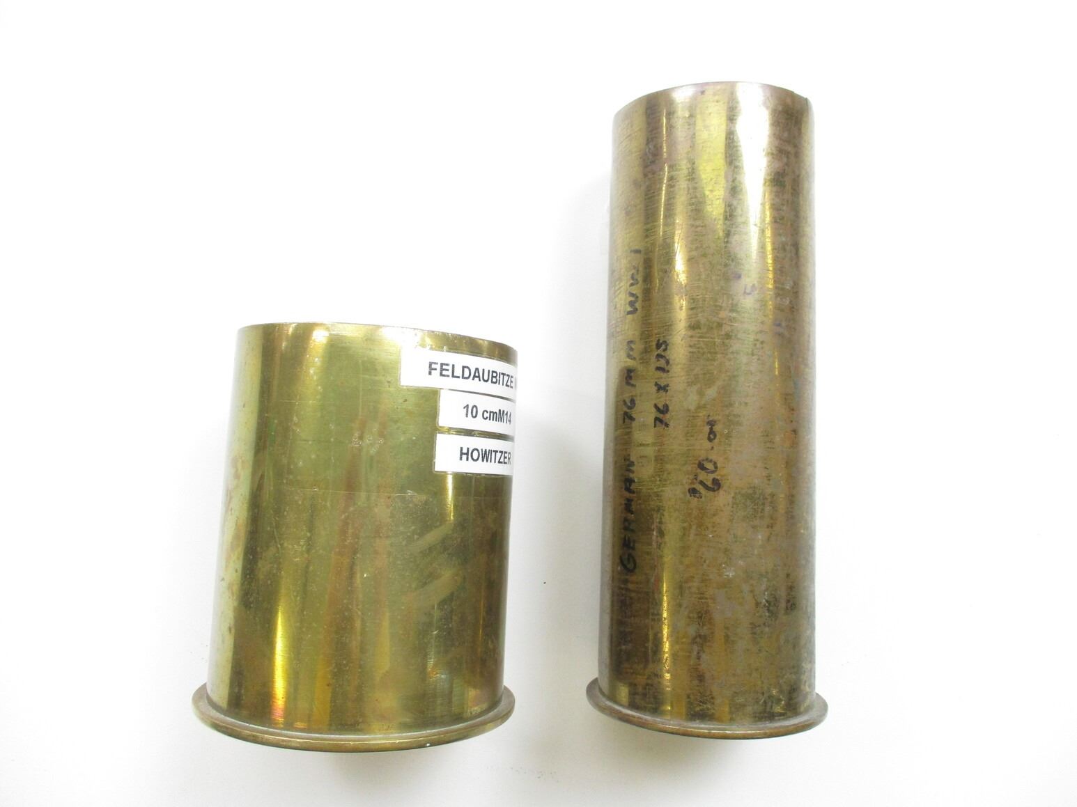 ASSORTED WWI GERMAN SHELL CASING LOT