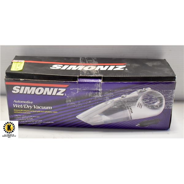 SIMONIZ AUTO WET DRY VAC IN BOX-ESTATE