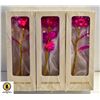 Image 1 : BUNDLE OF THREE 24K GOLD PLATED FOREVER LOVE