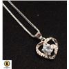 Image 1 : 925 SILVER NECKLACE & CUBIC ZIRCONIA HEART