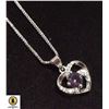 Image 1 : 925 SILVER NECKLACE & CUBIC ZIRCONIA HEART