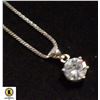 Image 1 : 925 SILVER NECKLACE AND CUBIC ZIRCONIA PENDANT