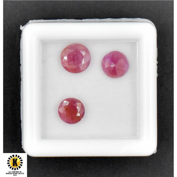 #354-NATURAL UNTREATED RUBY ROUND 3.15CT