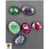 Image 1 : #281-NATURAL  EMERALD ,RUBY, SAPPHIRE GEMSTONE 71.