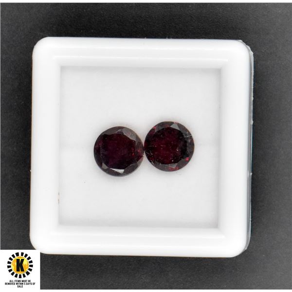 #331-NATURAL DARK RED GARNET ROUND 3.5CT