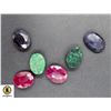 Image 1 : #27-GENUINE RUBY,SAPPHIRE,EMERALD 67.60CT