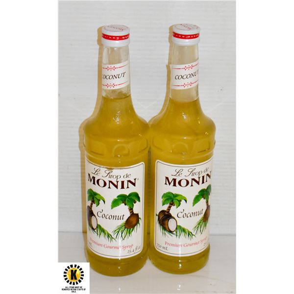 LOT OF 2 MONIN COCONUT SYRUPS