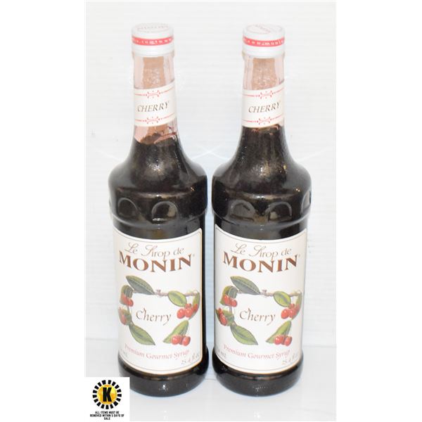 LOT OF 2 MONIN CHERRY SYRUPS